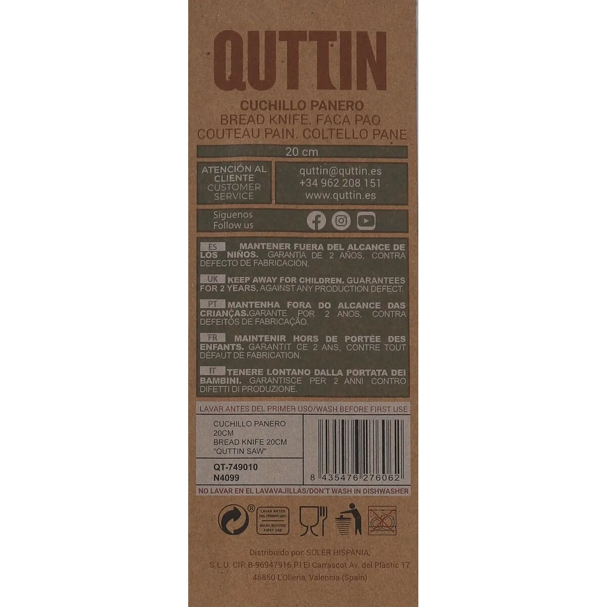 Couteau de cuisine quttin terra 20 cm 24 unites s223553117. Diaytar s'adresse à tous ceux qui considèrent que le choix d'un produit, même basique, est une expression de leur personnalité