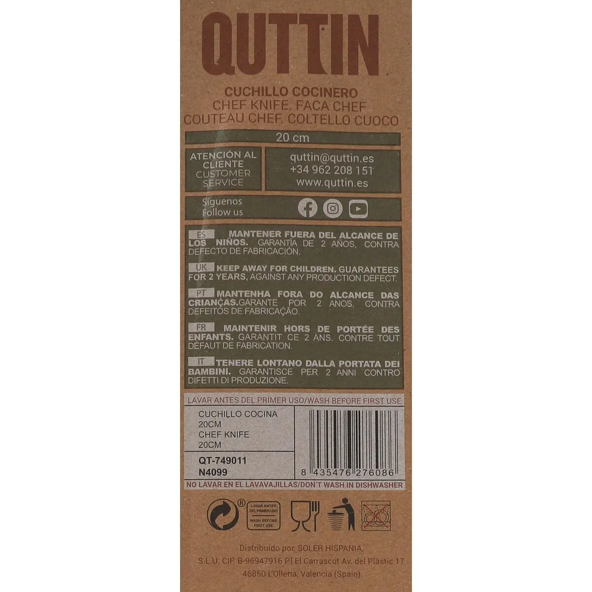 Couteau de cuisine quttin terra 20 cm 24 unites s223553387. Oubliez tout ce que vous savez sur le e-commerce. Diaytar réécrit les règles avec une offre audacieuse et éclectique.