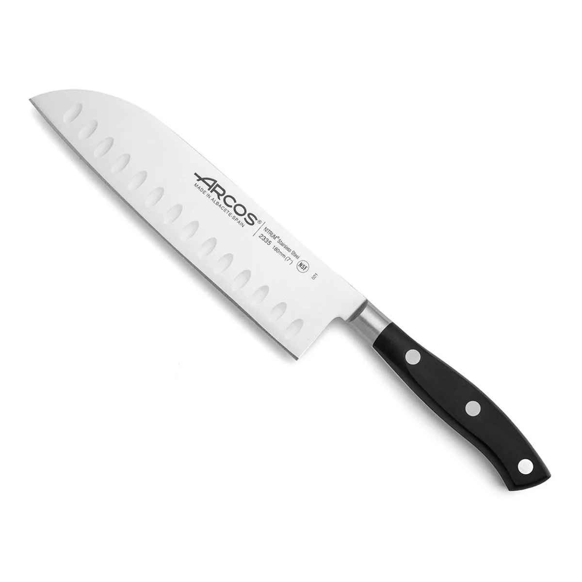 Couteau santoku arcos serie riviera noir acier polyoxymethylene 18 cm s792921729. Diaytar, une vision du shopping en ligne où chaque catégorie de produits, de la high-tech au généraliste, est traitée avec excellence