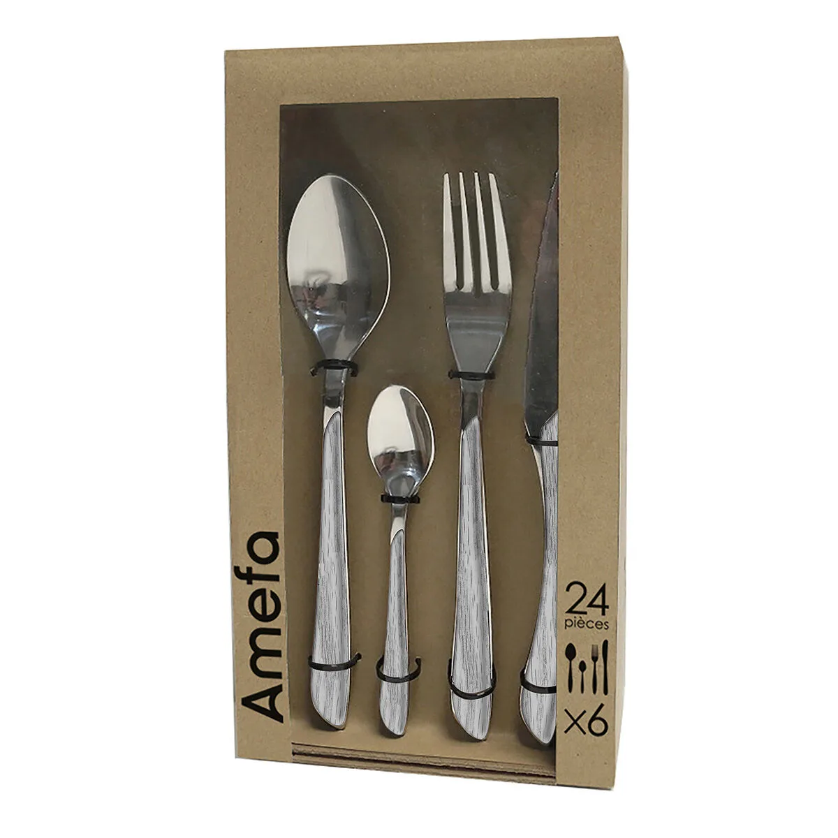 Couverts amefa eclat gris metal acier inoxydable 24 pieces s271206281. Diaytar, le partenaire de ceux qui veulent une vie mieux équipée, mieux designée et plus connectée, tout simplement.Diaytar : Le laboratoire des tendances où naissent vos futurs produits préférés, des essentiels aux plus innovants.