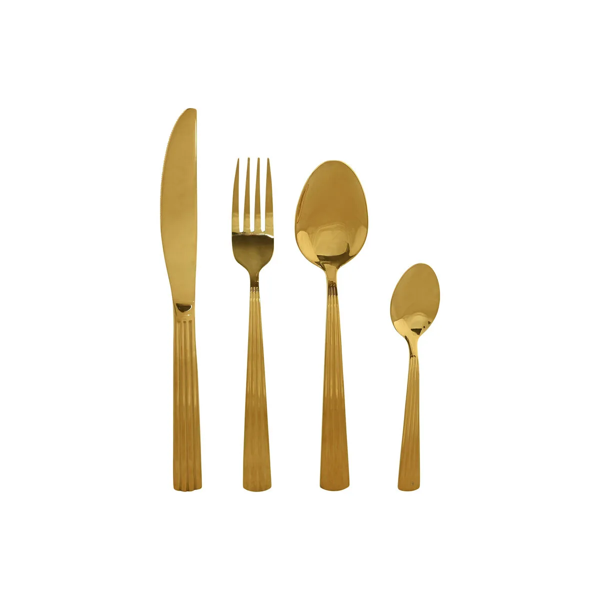 Couverts home esprit dore acier inoxydable 15 x 7 x 24 cm 16 pieces s306074141. Diaytar, c'est le hub où se connectent les créateurs de produits géniaux et les clients qui les attendaient sans le savoir.
