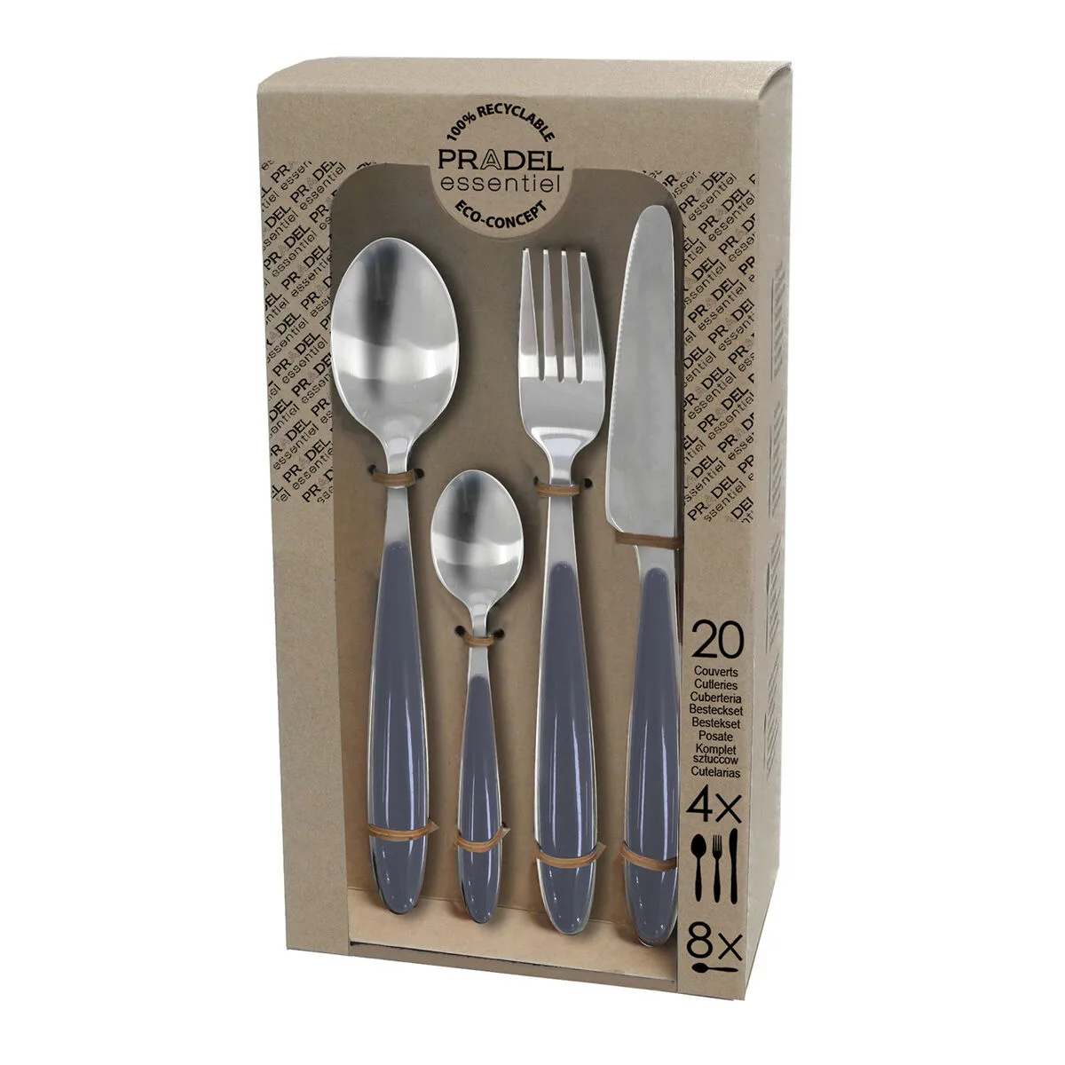 Couverts pradel essentiel colorfull gris metal 20 pieces s271263082. Diaytar, c'est le grand ménage de printemps dans vos habitudes shopping : on garde l'essentiel, on jette le superflu.