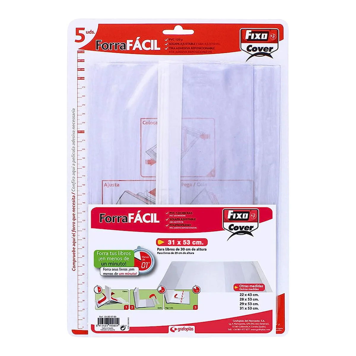 Couverture de livre adhesive grafoplas transparent pvc 5 unites 31 x 53 cm s792100385. Notre raison d'être : vous faire économiser le plus précieux des resources : votre temps. Bienvenue sur Diaytar, les produits triés sur le volet.