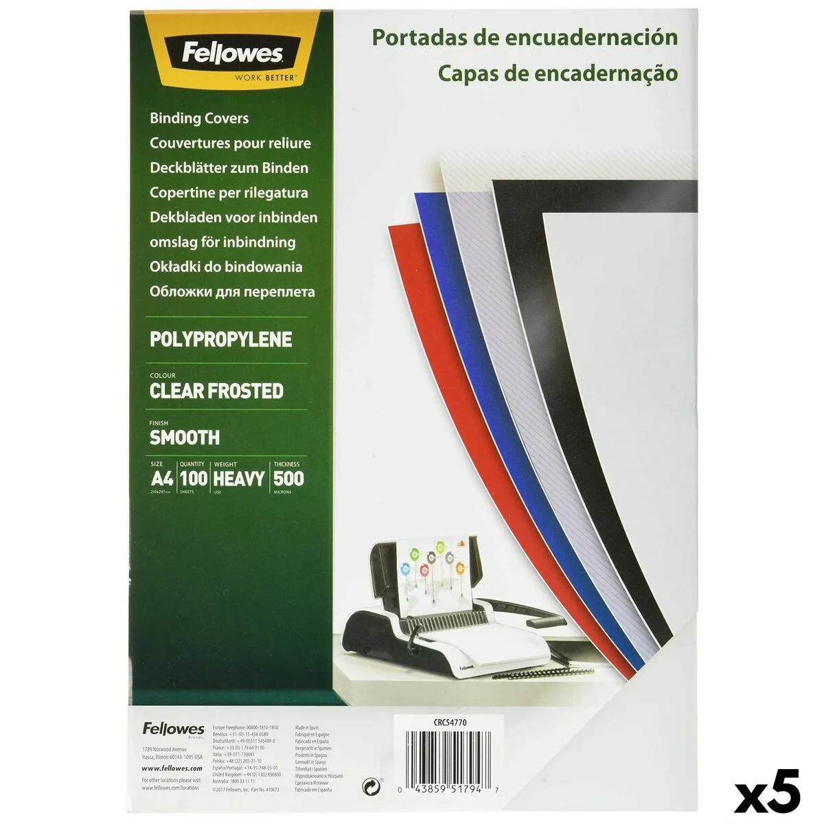 Couvertures de reliure fellowes 54770 transparent a4 s991146134. Exprimez votre personnalité avec les accessoires tendance de Diaytar.
