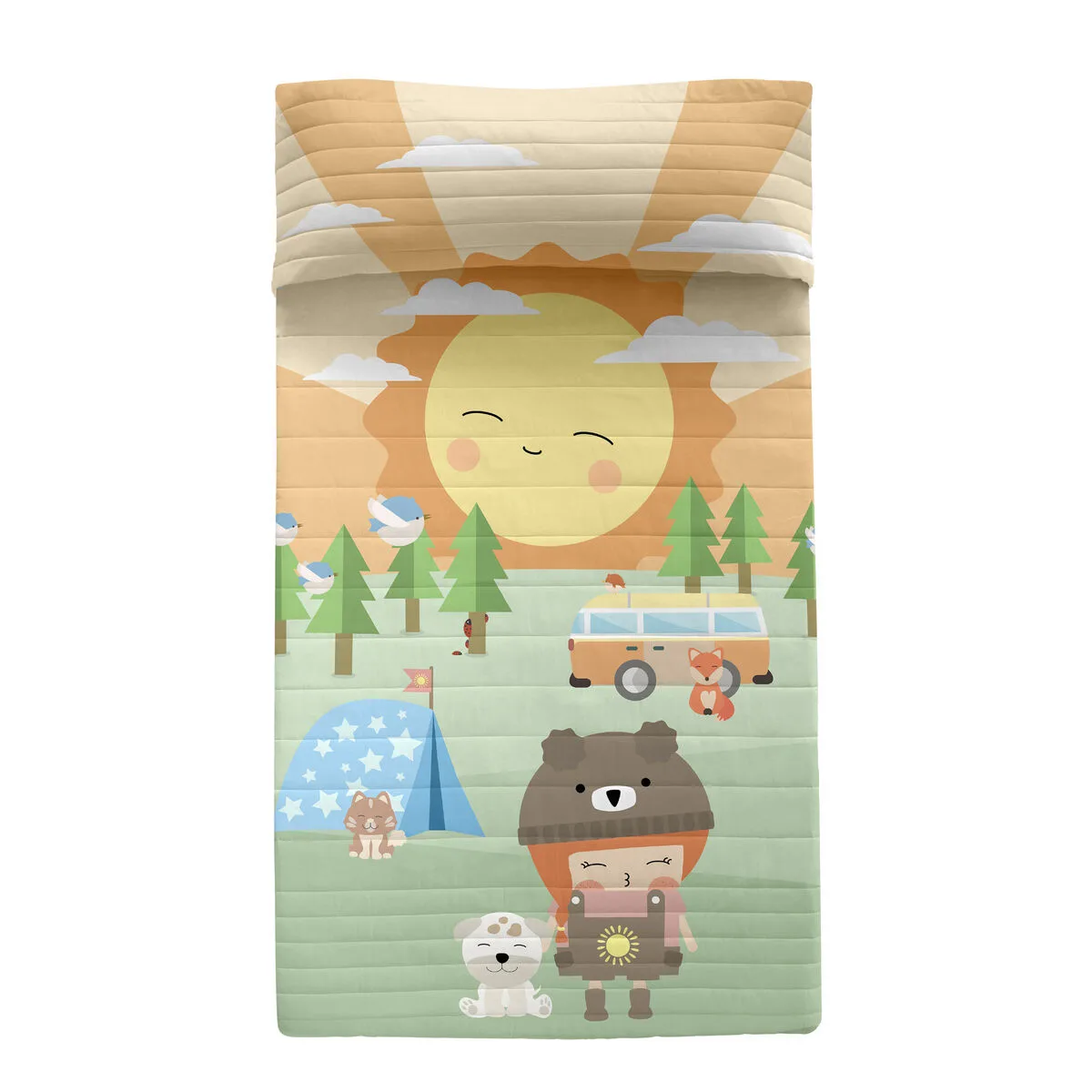 Couvre lit happyfriday happynois multicouleur 180 x 260 cm camping d161097191. L'excellence à portée de clic avec la boutique en ligne Diaytar.