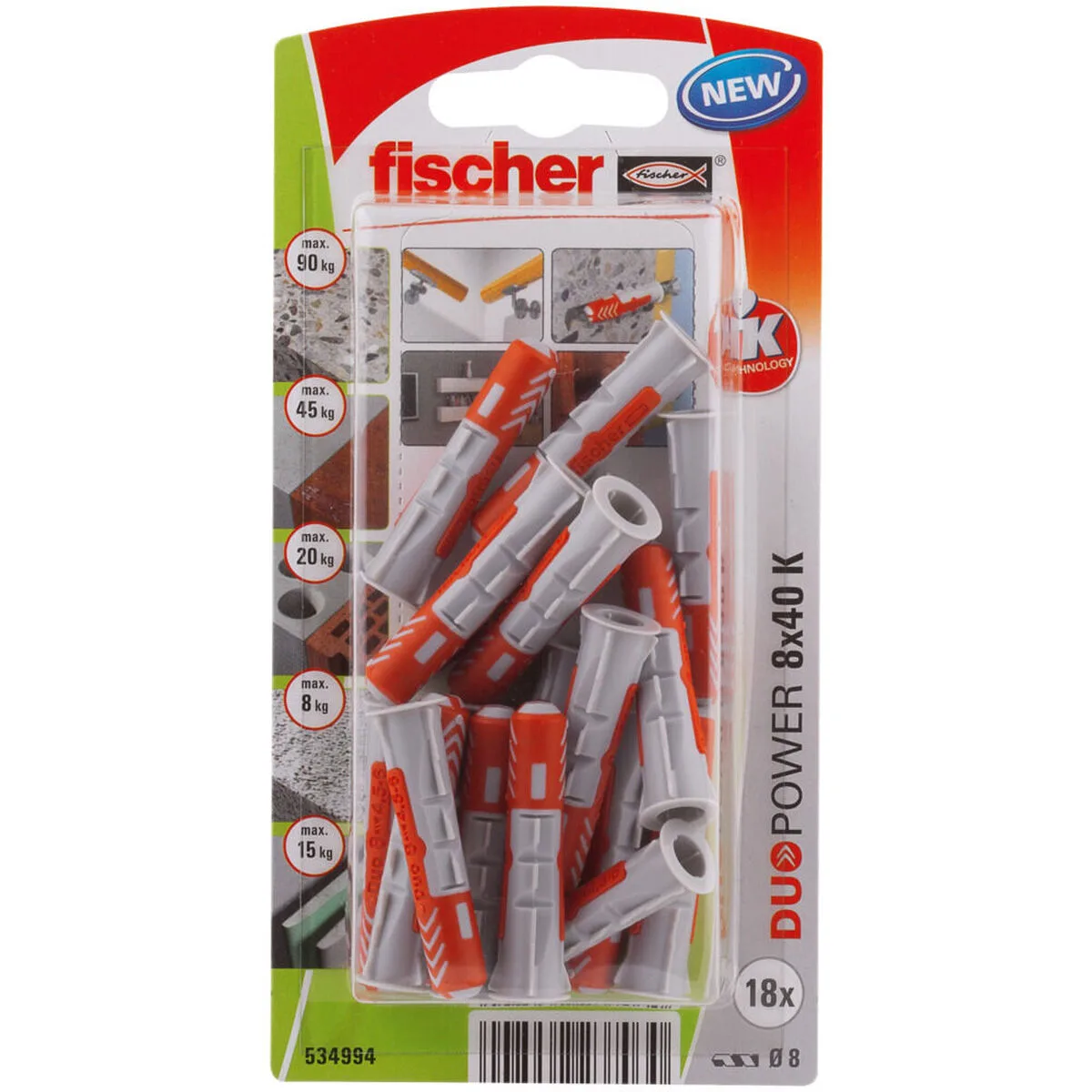 Crampons fischer duopower 534994 8 x 40 mm nylon 18 unites s790578246. Diaytar, c'est le compagnon de ceux qui aiment prendre soin d'eux et de leur intérieur avec des produits choisis avec amour.