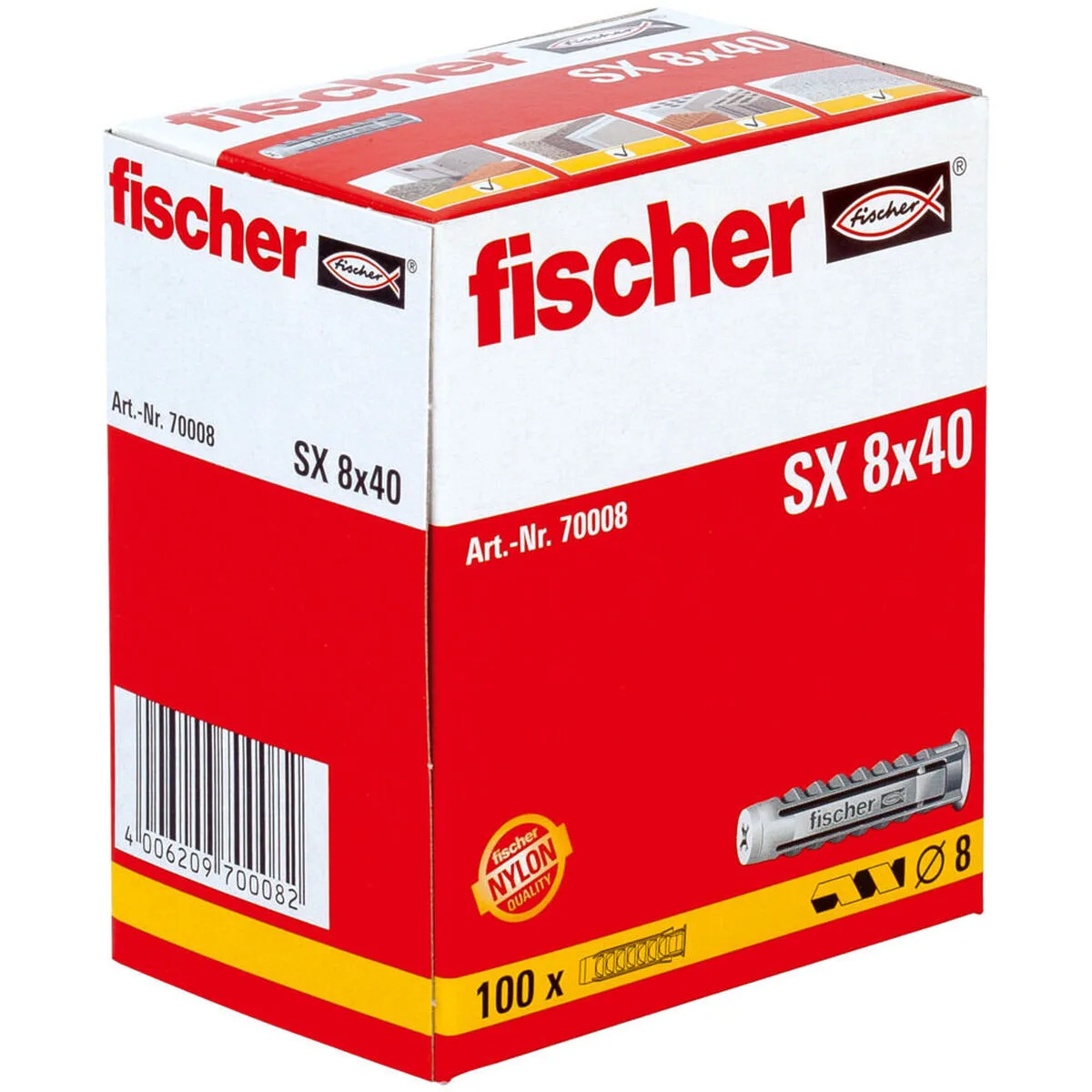 Crampons fischer sx 70008 nylon 8 x 40 mm 100 unites s790133425. Notre credo ? L'excellence accessible. Diaytar rend le premium attainable dans chaque catégorie de produits.