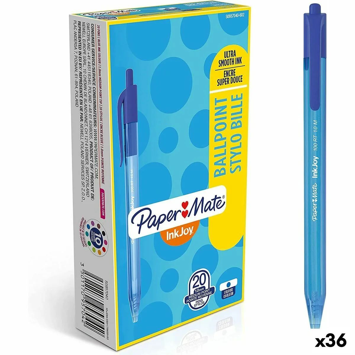 Crayon paper mate inkjoy 20 pieces bleu 1 mm 36 unites s842504129. Chez Diaytar, nous sommes convaincus que le meilleur produit est celui qui allie utilité, beauté et innovation. C'est notre credo.