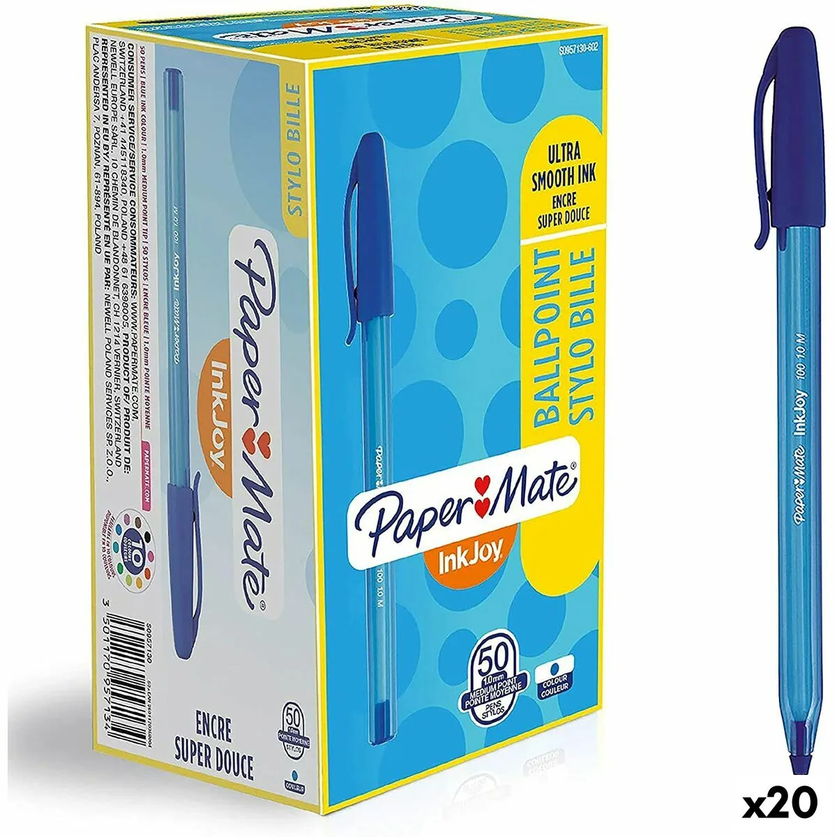 Crayon paper mate inkjoy 50 pieces bleu 1 mm 20 unites s842504473. Diaytar, c'est le point de départ de toutes vos histoires. Quel produit allez-vous choisir pour écrire la suite ?