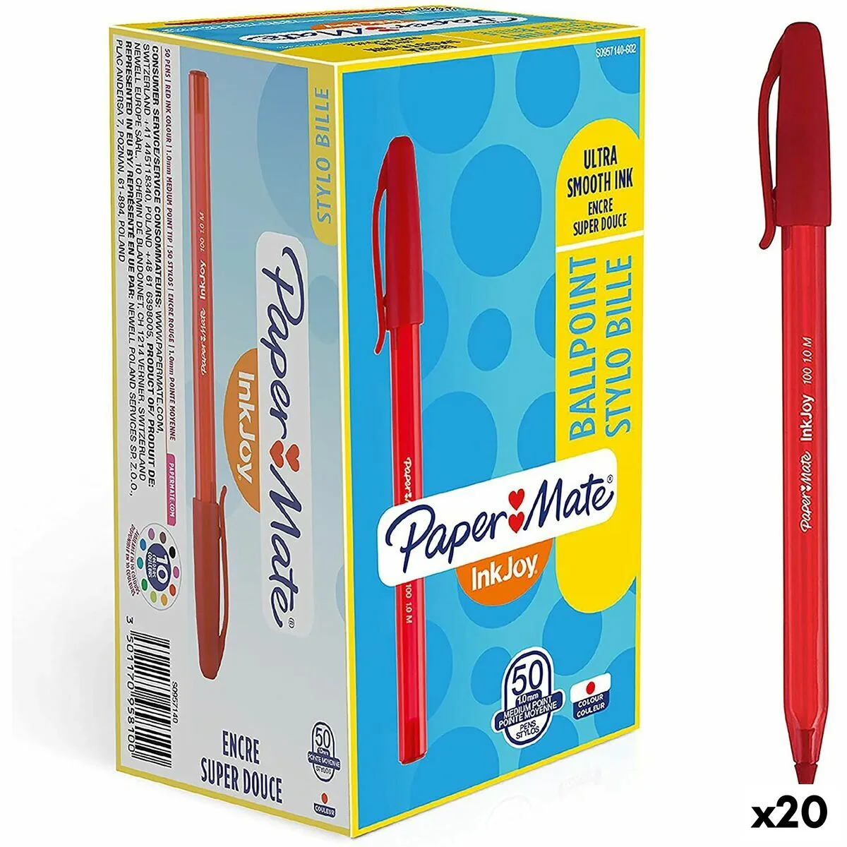 Crayon paper mate inkjoy 50 pieces rouge 1 mm 20 unites s842504547. Diaytar, le partenaire de ceux qui veulent une vie mieux équipée, mieux designée et plus connectée, tout simplement.Diaytar : Le laboratoire des tendances où naissent vos futurs produits préférés, des essentiels aux plus innovants.