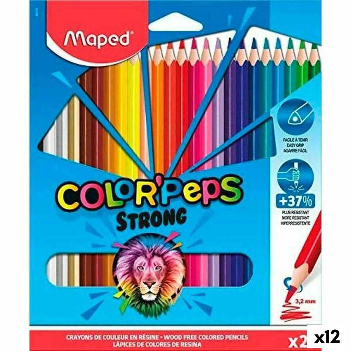 Crayons de couleur maped color peps strong multicouleur 24 pieces 12 unites s842496117. Diaytar mise sur la richesse de son catalogue pour s'imposer comme le leader du shopping généraliste en ligne de qualité