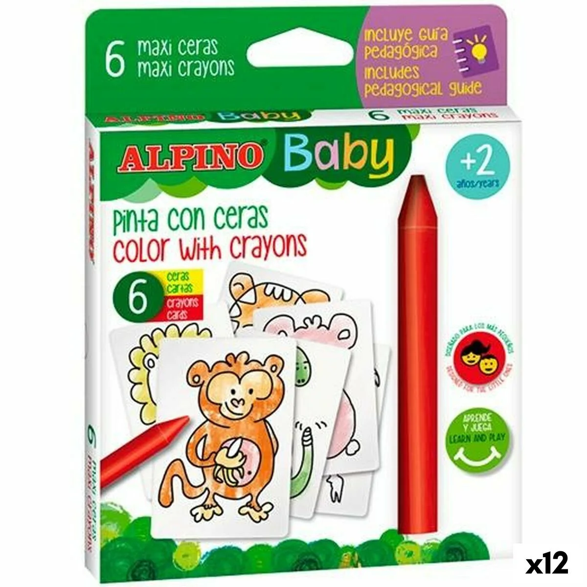 Crayons gras de couleur alpino baby jungle multicouleur 12 unites s843583997. Votre boutique de confiance Diaytar vous accompagne dans tous vos projets.