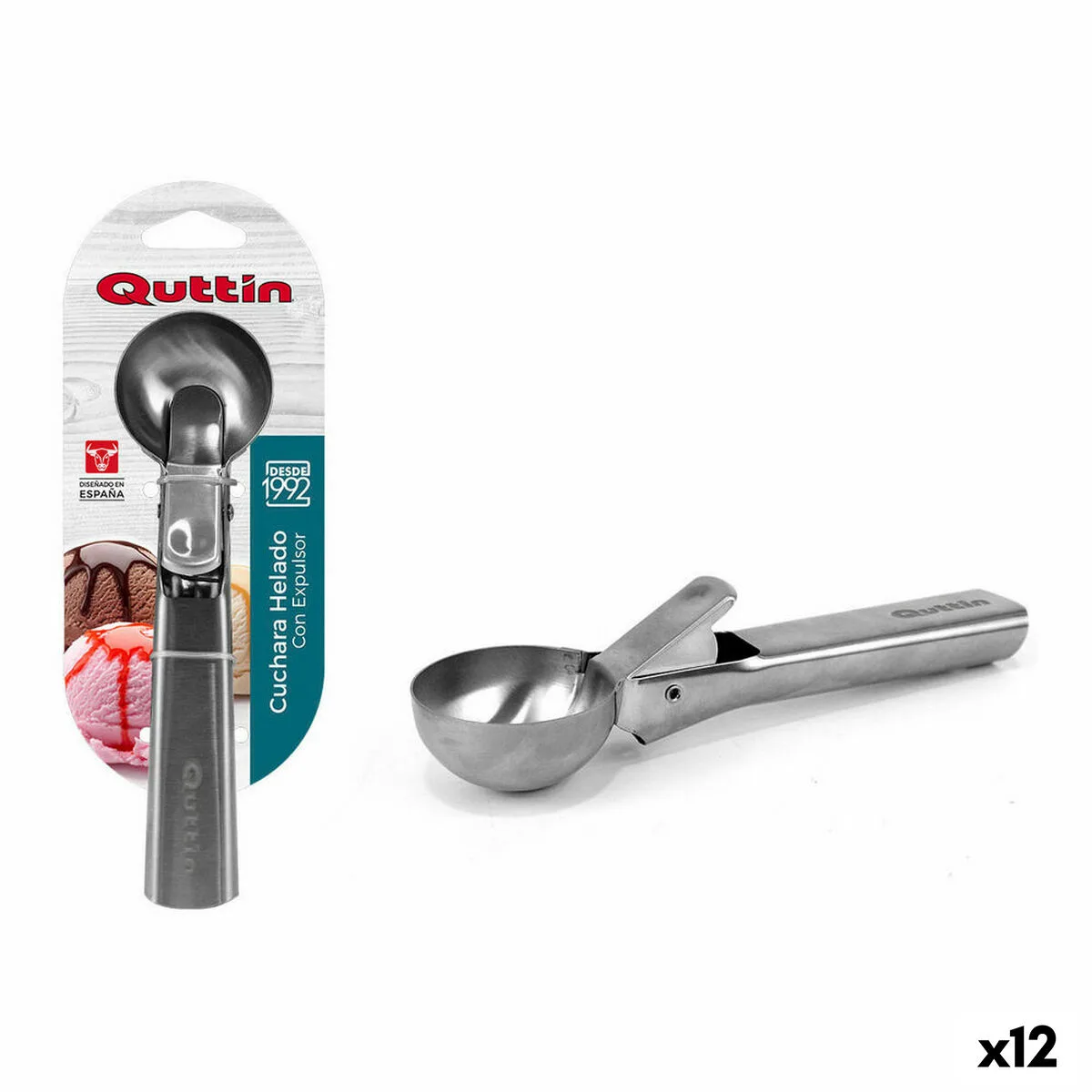 Cuillere a glace quttin 62955 acier inoxydable argente 18 x 5 x 4 cm 12 unites s223017412. Notre raison d'être : vous faire économiser le plus précieux des resources : votre temps. Bienvenue sur Diaytar, les produits triés sur le volet.