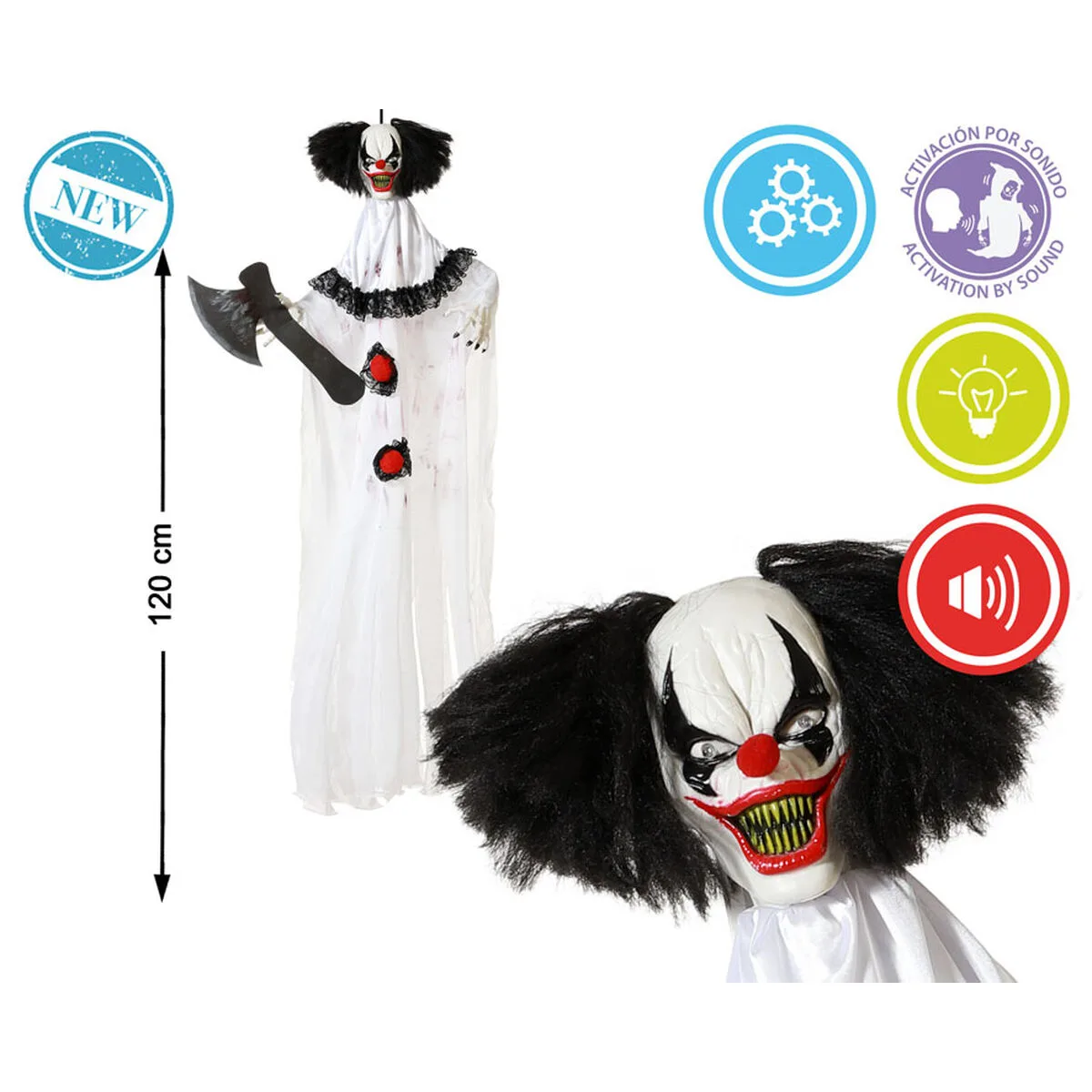 Decoration d halloween clown 120 cm s113564548. Créez votre look signature avec les pièces mode sélectionnées par Diaytar.