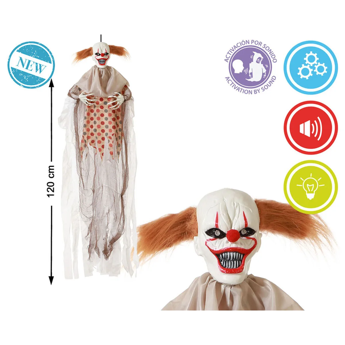 Decoration d halloween clown 120 x 70 x 12 cm s113561239. Diaytar révolutionne votre expérience d'achat en ligne avec une curation unique de produits tendance, high-tech et lifestyle