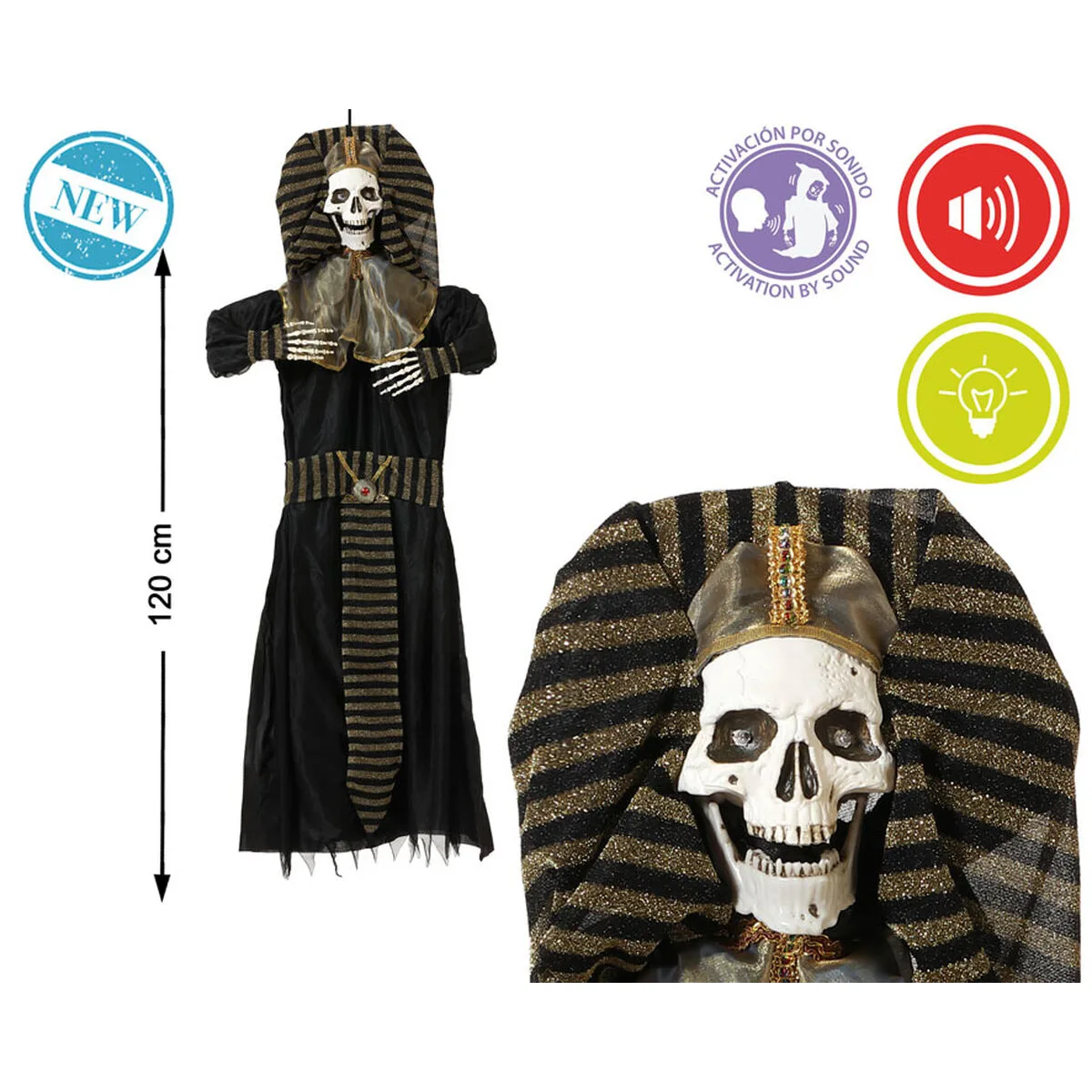 Decoration d halloween pharaon squelette 130 x 100 cm s113564382. Diaytar, c'est la convergence entre votre style unique et notre sélection infinie de produits qui lui correspondent.