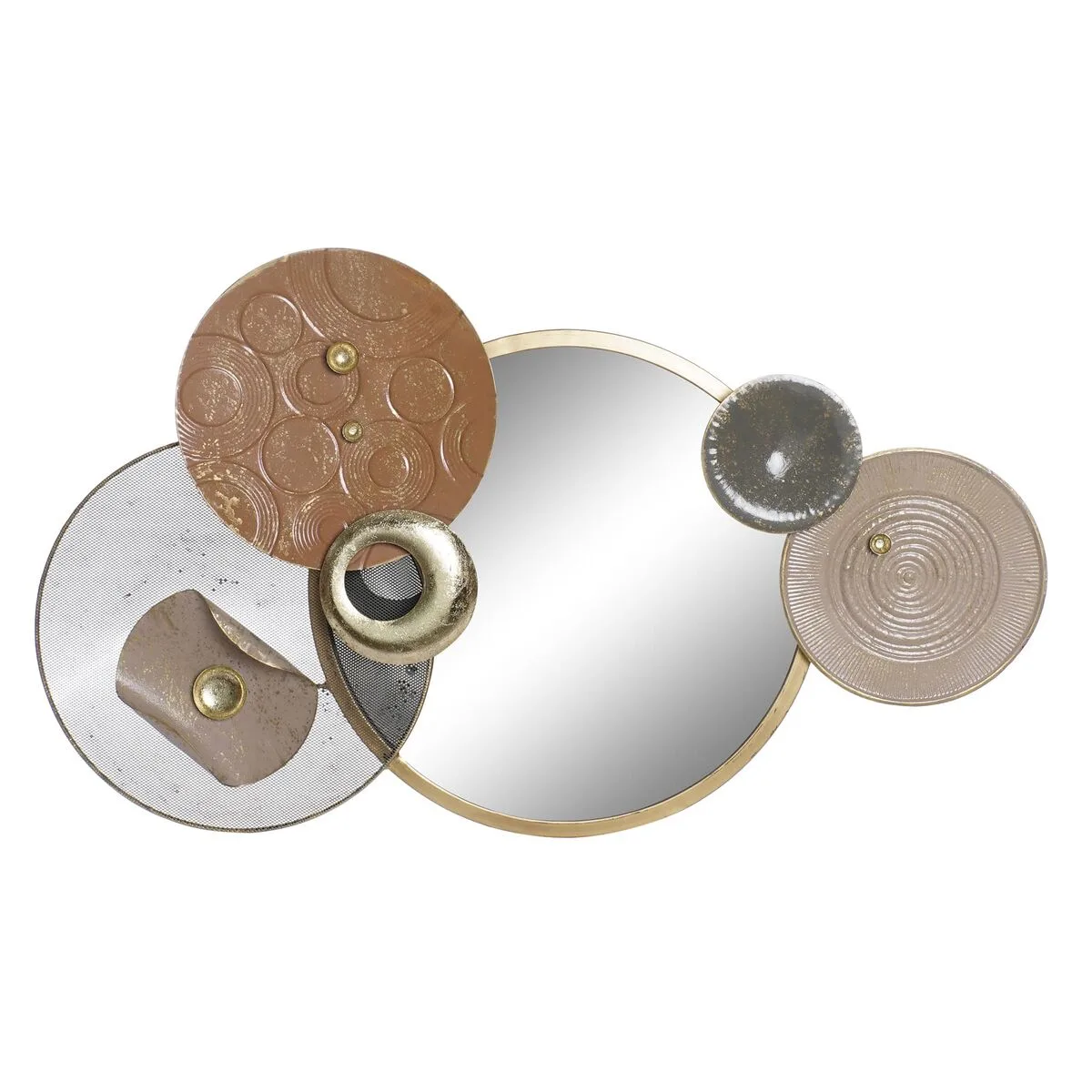 Decoration murale dkd home decor miroir gris dore metal terre cuite moderne cercles 96 5 x 7 x 59 cm s302962520. Votre foyer mérite le style et le confort des produits Diaytar Home.