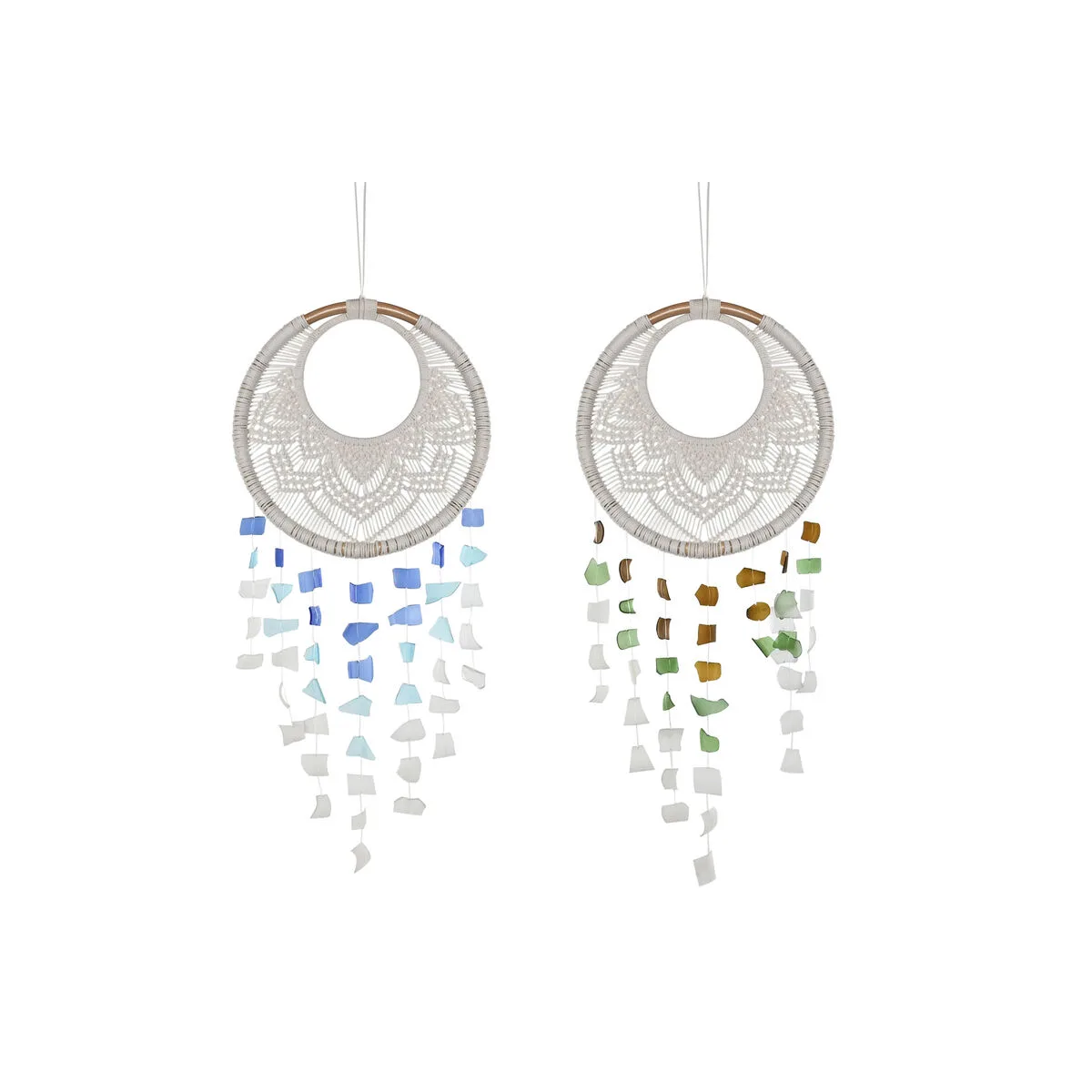 Decoration suspendue home esprit bleu blanc marron boho macrame 2 unites 12 unites s305782689. Votre vie, simplifiée et stylisée par Diaytar et sa collection de produits essentiels et innovants