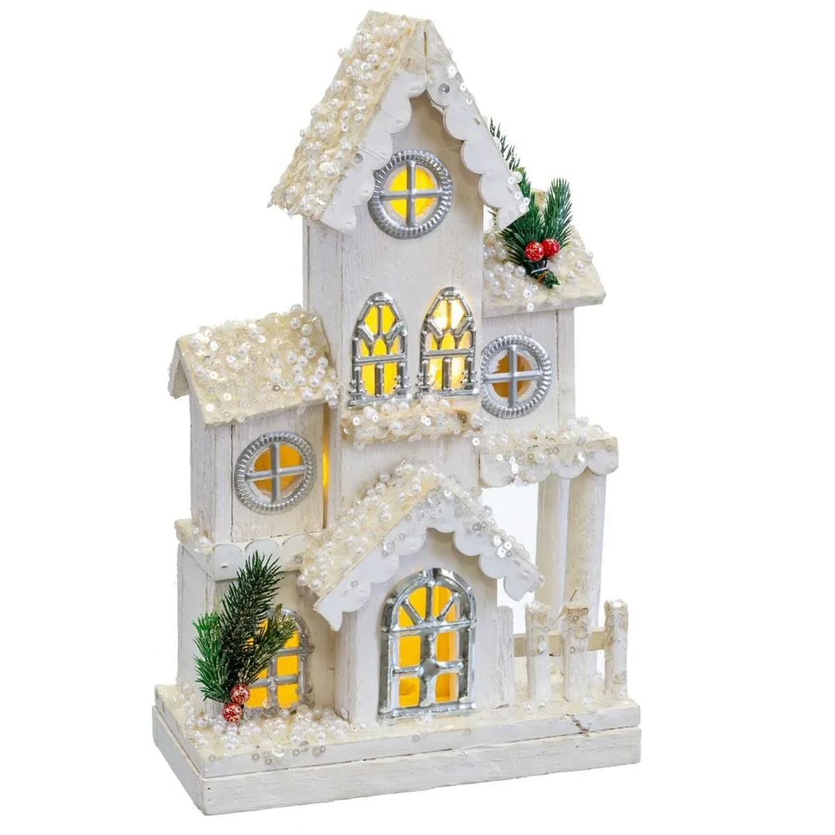 Decorations de noel blanc bois maison 24 x 11 x 39 cm s880376077. Votre style, votre personnalité, nos produits : bienvenue chez Diaytar !