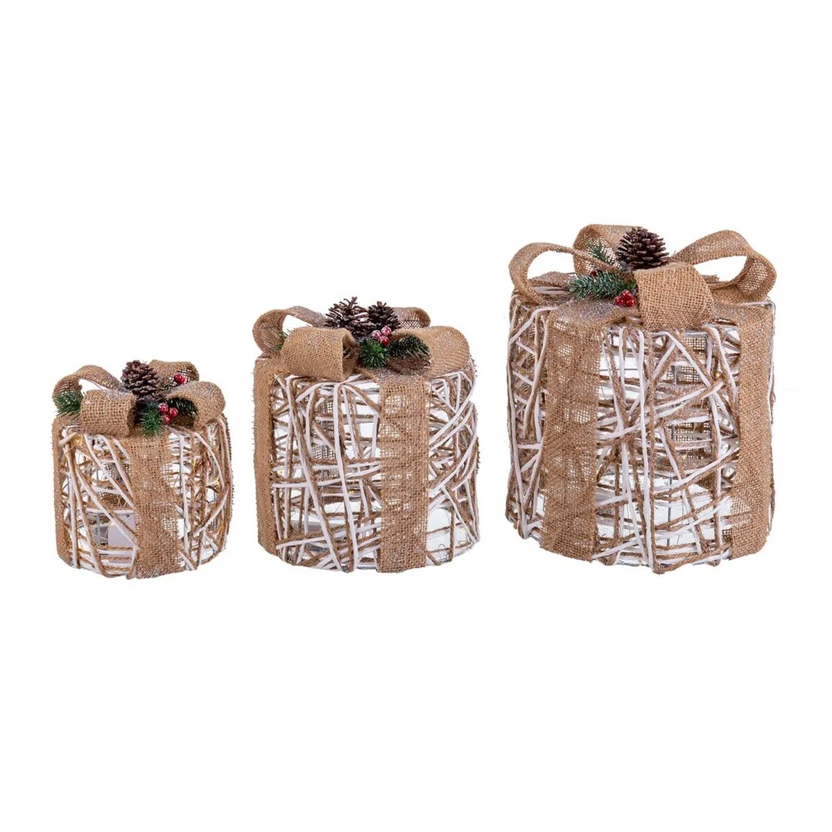 Decorations de noel blanc naturel metal plastique fibre boite cadeau 25 x 25 x 35 cm 3 unites s880378282. Bienvenue dans le cercle très sélect des acheteurs inspirés. Diaytar révèle les produits qui définiront demain.