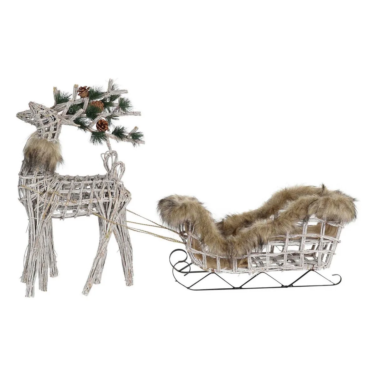Decorations de noel dkd home decor renne blanc marron osier 58 x 30 x 30 cm 3 pieces s303586529. Votre vie, simplifiée et stylisée par Diaytar et sa collection de produits essentiels et innovants