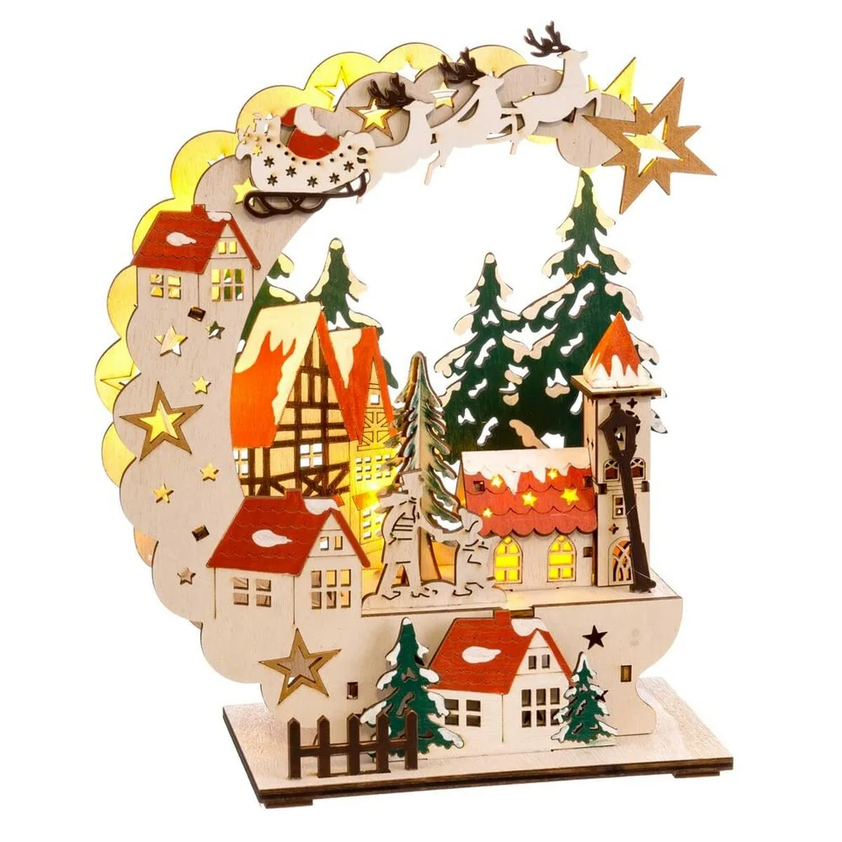 Decorations de noel multicouleur naturel bois 19 x 8 x 22 cm s880383051. Diaytar vous habille de la tête aux pieds avec goût et raffinement.