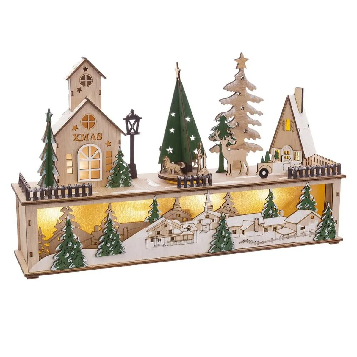 Decorations de noel vert naturel bois maisons 45 x 10 x 27 cm s880363641. Nous avons injecté tout notre savoir-faire dans Diaytar pour vous offrir une expérience shopping sans friction, tout en plaisir.