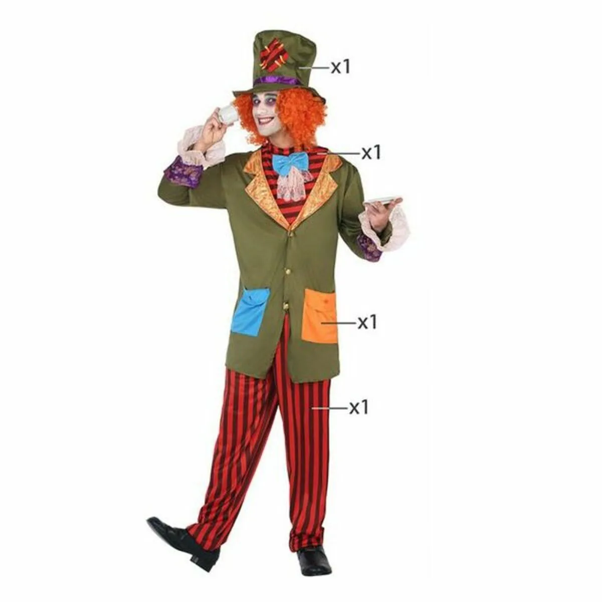 Deguisement pour adultes chapelier fou 3 pcs s110660058. Diaytar anticipe les tendances pour vous offrir le meilleur de la mode.