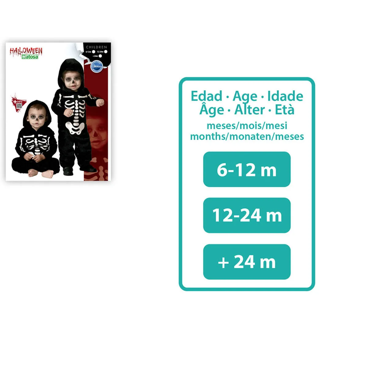 Deguisement pour bebes squelette 24 mois s113507480. Chez Diaytar, chaque détail compte pour votre satisfaction totale.
