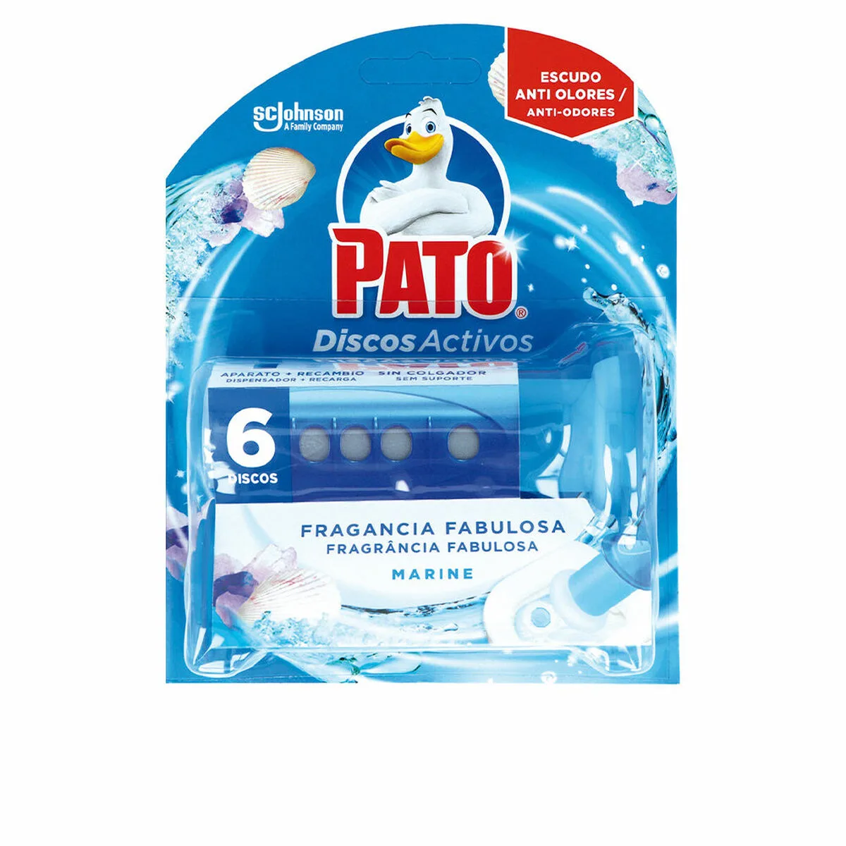 Desodorisant pour toilettes pato discos activos marin 6 unites desinfectant s0510917315. Votre foyer mérite le style et le confort des produits Diaytar Home.