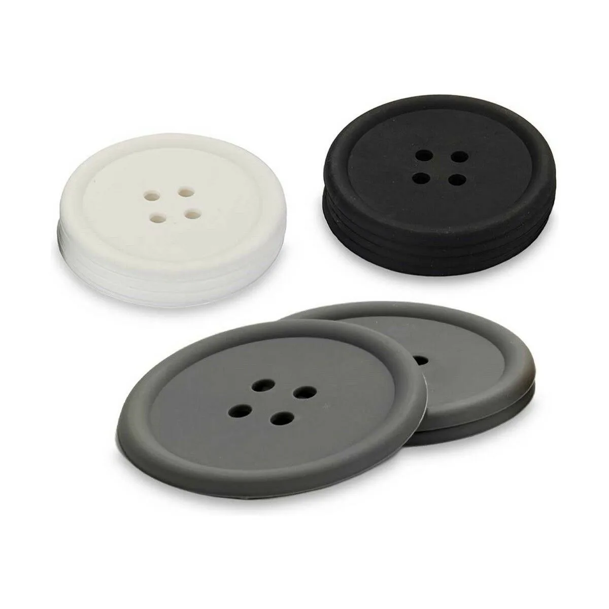Dessous de verres kinvara ch52542 13 d blanc noir gris silicone bouton 8 8 x 8 8 x 0 05 cm lot 24 unites s362380563. Transformez votre intérieur avec les produits déco Diaytar !