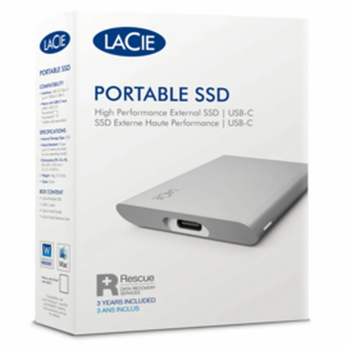 Disque dur externe lacie stks500400 2 5 500 gb ssd gris s7100340494. Bienvenue dans l'écosystème Diaytar, où chaque produit a été pensé pour s'intégrer parfaitement dans votre vie moderne