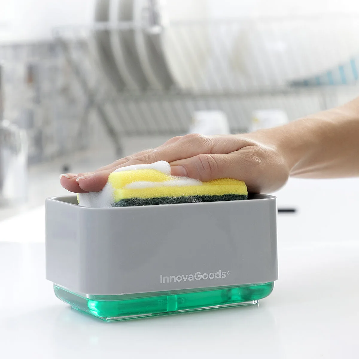 Distributeur de liquide vaisselle2 en 1 pushoap innovagoods v010331342. Diaytar révolutionne votre façon de faire du shopping en ligne !