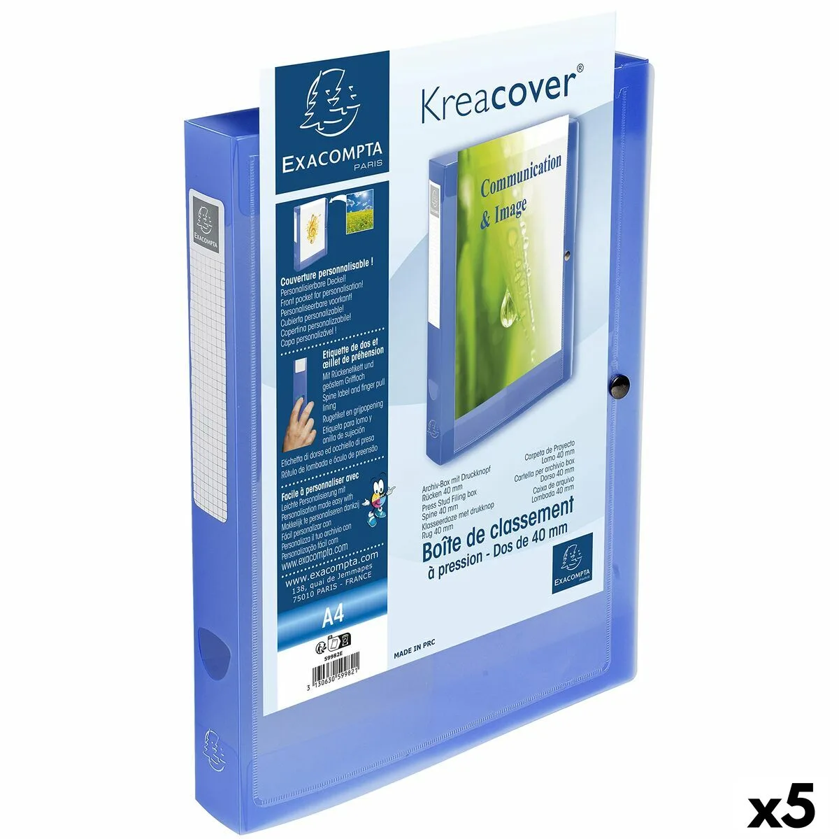 Dossier exacompta bleu a4 5 unites s843414691. Diaytar, c'est la vitrine ultime des produits qui comptent vraiment, ceux qui simplifient et embellissent existant.
