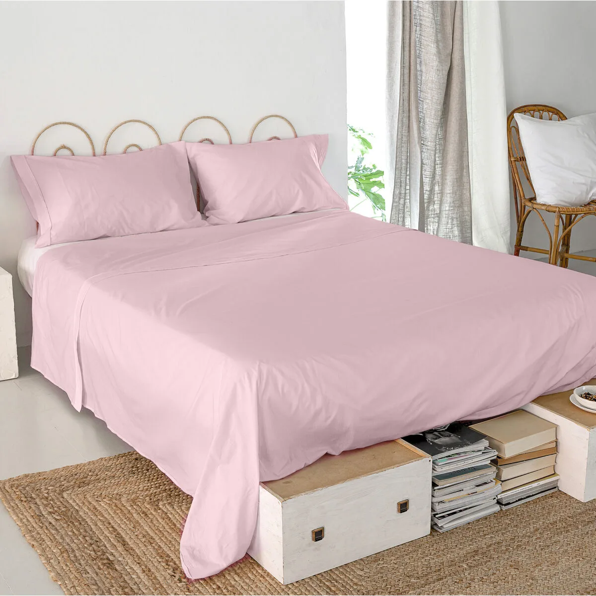 Drap happyfriday basic rose clair 210 x 270 cm d161057665. La recette Diaytar : un tiers de design, un tiers d'innovation, un tiers de fonctionnalité. Le tout saupoudré de tendance.