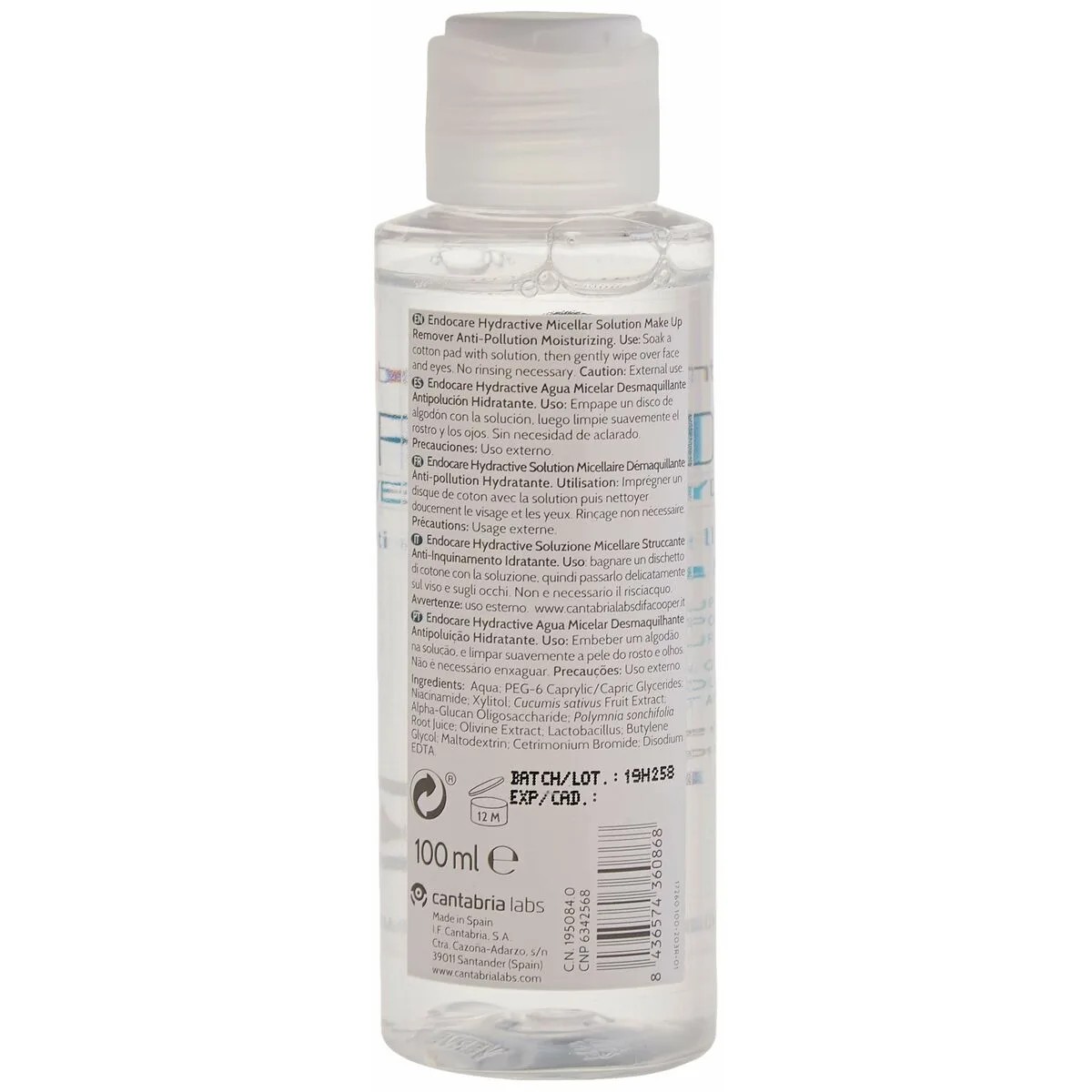 Eau micellaire demaquillante endocare hydractive 100 ml s0512312746. Diaytar, c'est le sismographe des tendances : nous captons les vibrations du marché pour vous offrir le meilleur.