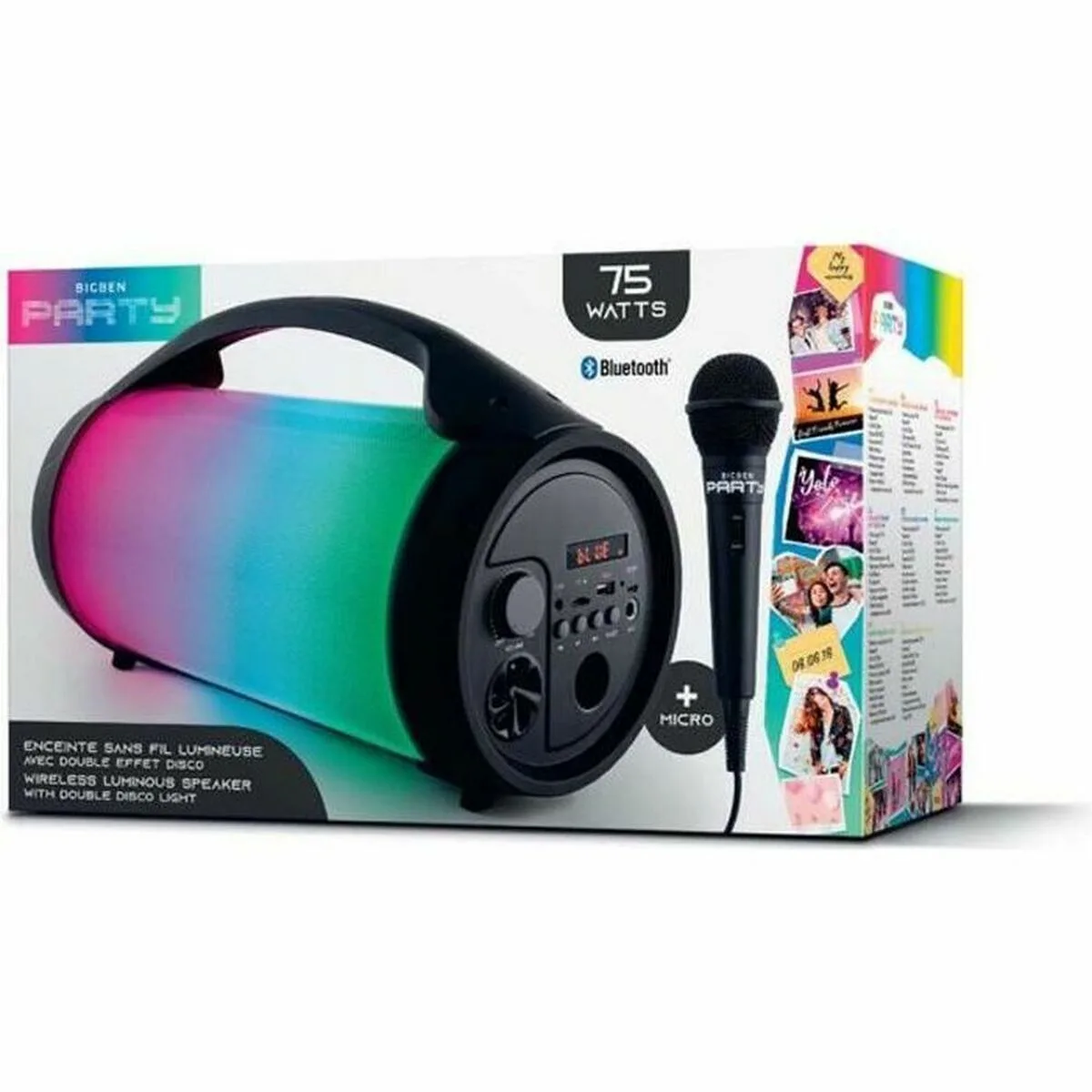 Enceinte bluetooth avec microphone karaoke bigben partybtpro 75 w noir s717651070. Votre boutique de confiance Diaytar vous accompagne dans tous vos projets.