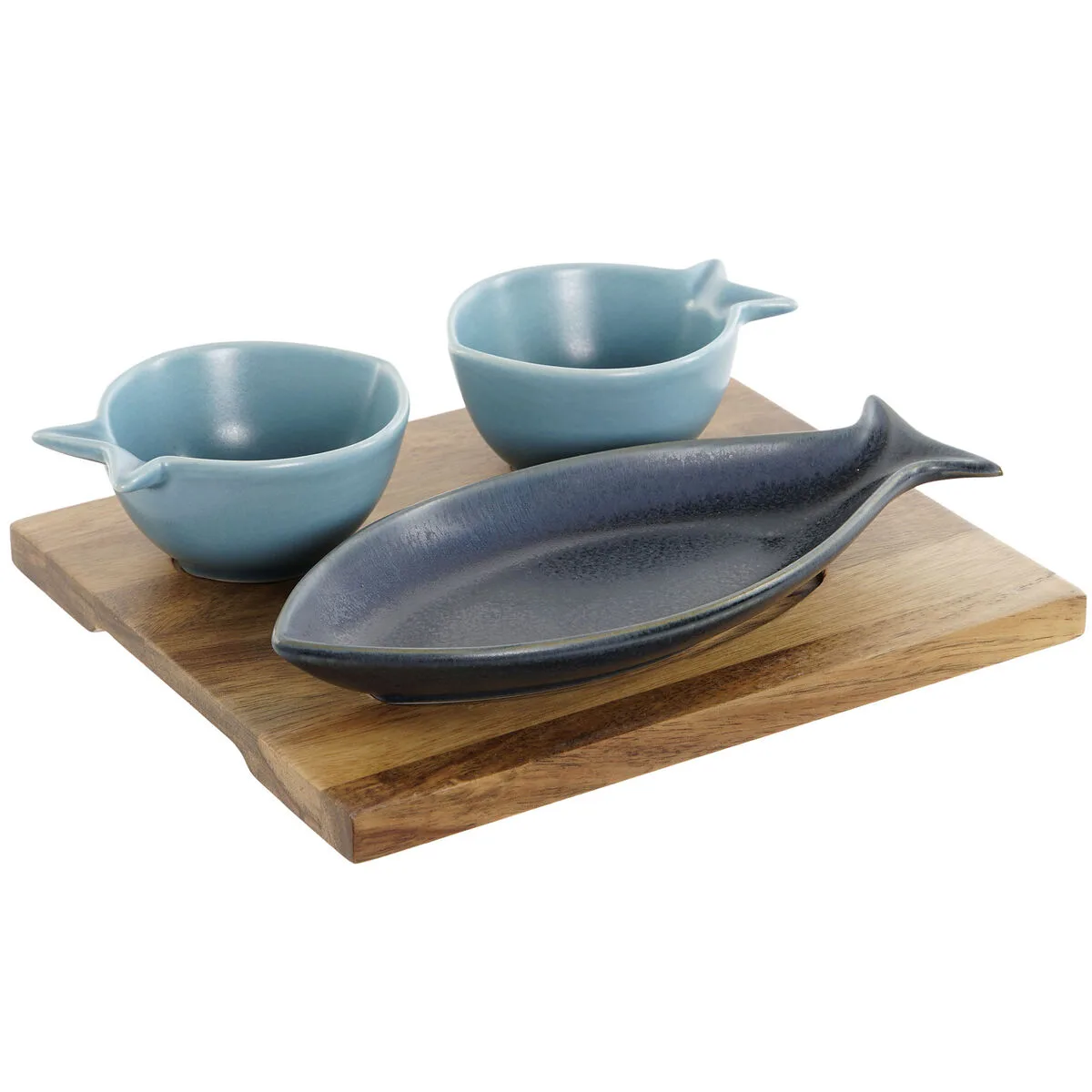 Ensemble a apertif home esprit bleu bleu ciel porcelaine acacia mediterraneen poissons 19 5 x 16 5 x 1 3 cm 4 pieces s305461621. Notre mission chez Diaytar : démocratiser l'accès aux produits extraordinaires, sans rogner sur le design ou la qualité.