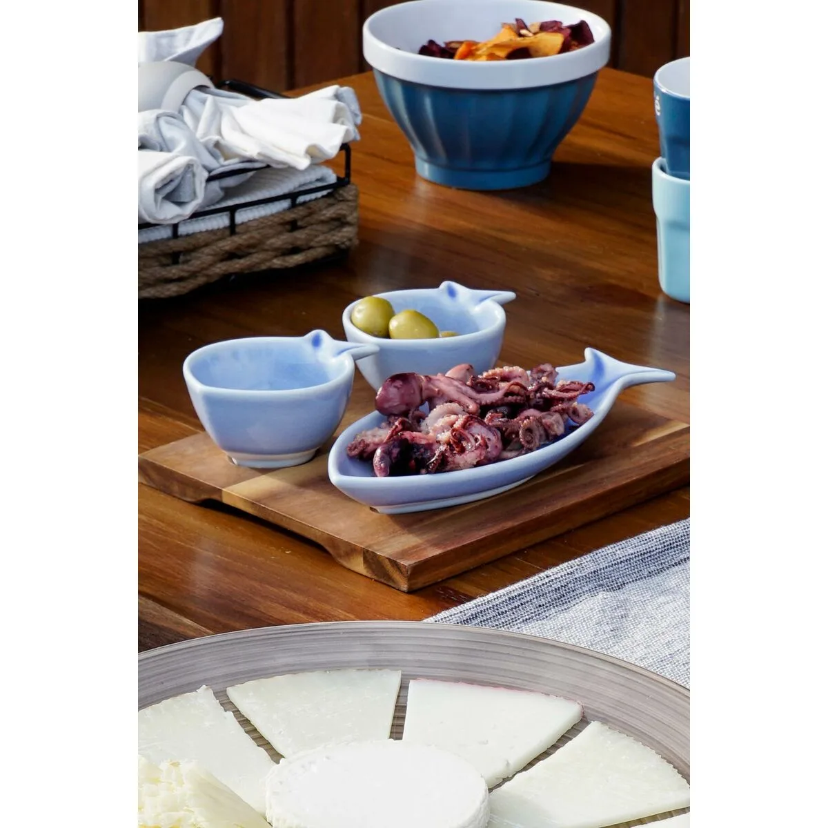 Ensemble a apertif home esprit bleu bleu ciel porcelaine acacia mediterraneen poissons 19 5 x 16 5 x 1 3 cm 4 pieces s305461663. Diaytar, c'est l'assurance de découvrir des produits que vous ne trouverez nulle part ailleurs, tous domaines confondus