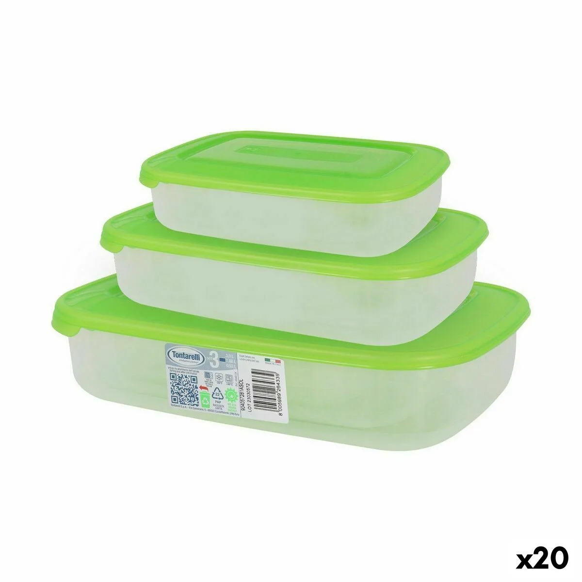 Ensemble de 3 boites a lunch tontarelli family vert rectangulaire 29 6 x 19 8 x 7 7 cm 20 unites s222858164. Re-découvrez le plaisir de shopper en ligne avec Diaytar et sa multitude de produits triés sur le volet pour vous