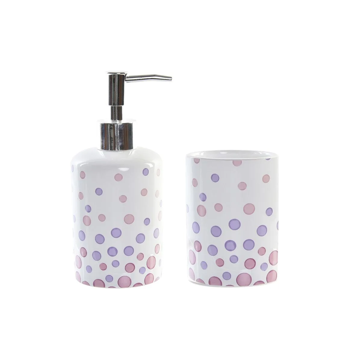 Ensemble de bain dkd home decor blanc abs dolomite avec taupes 7 x 7 x 17 5 cm 2 unites s302563139. Les dernières tendances mode vous attendent chez Diaytar !