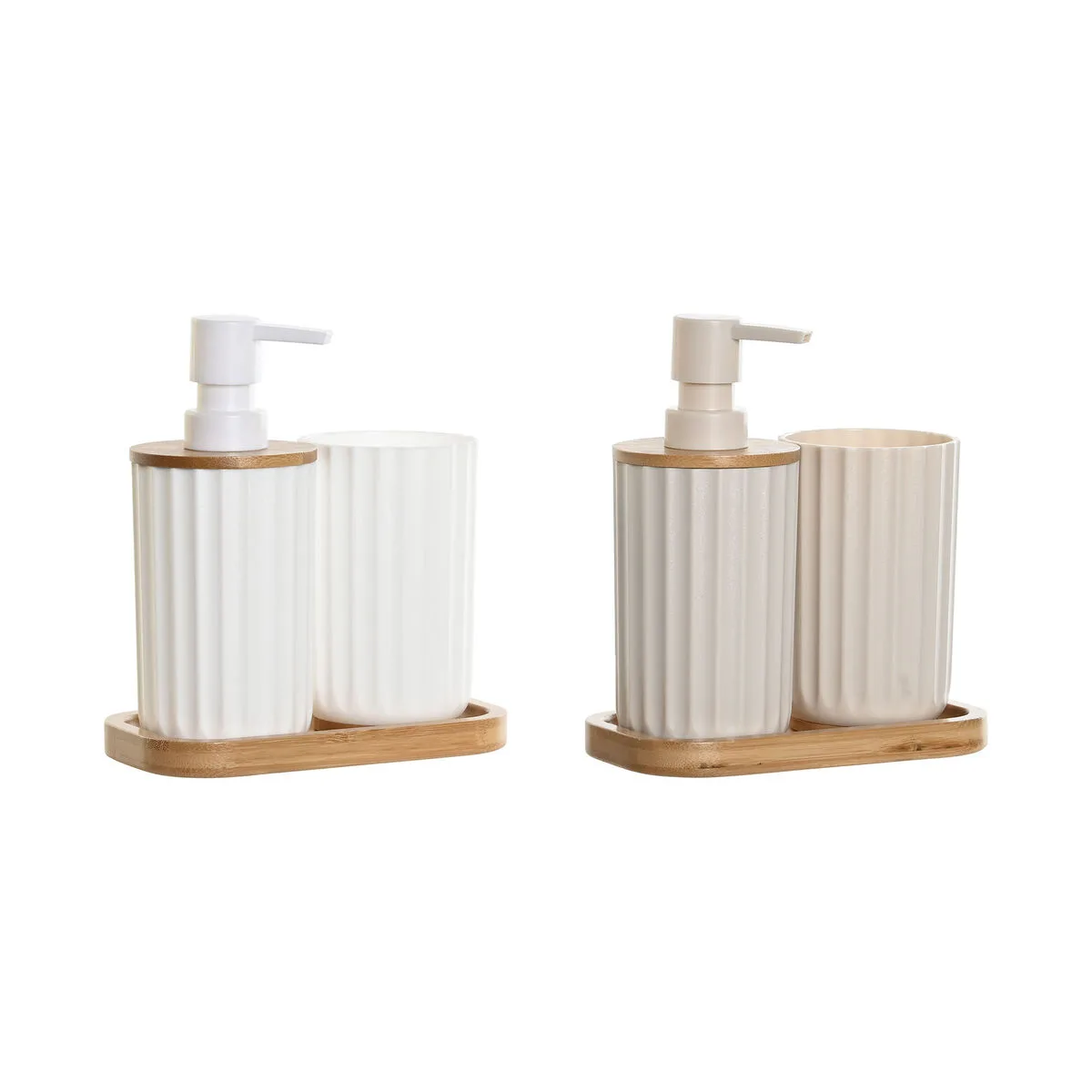 Ensemble de bain dkd home decor blanc beige bambou polystyrene 16 x 9 x 18 cm 3 pieces 2 unites s304452945. Diaytar, c'est la garantie de tomber sur ce produit unique qui fera de votre quotidien une expérience extraordinaire