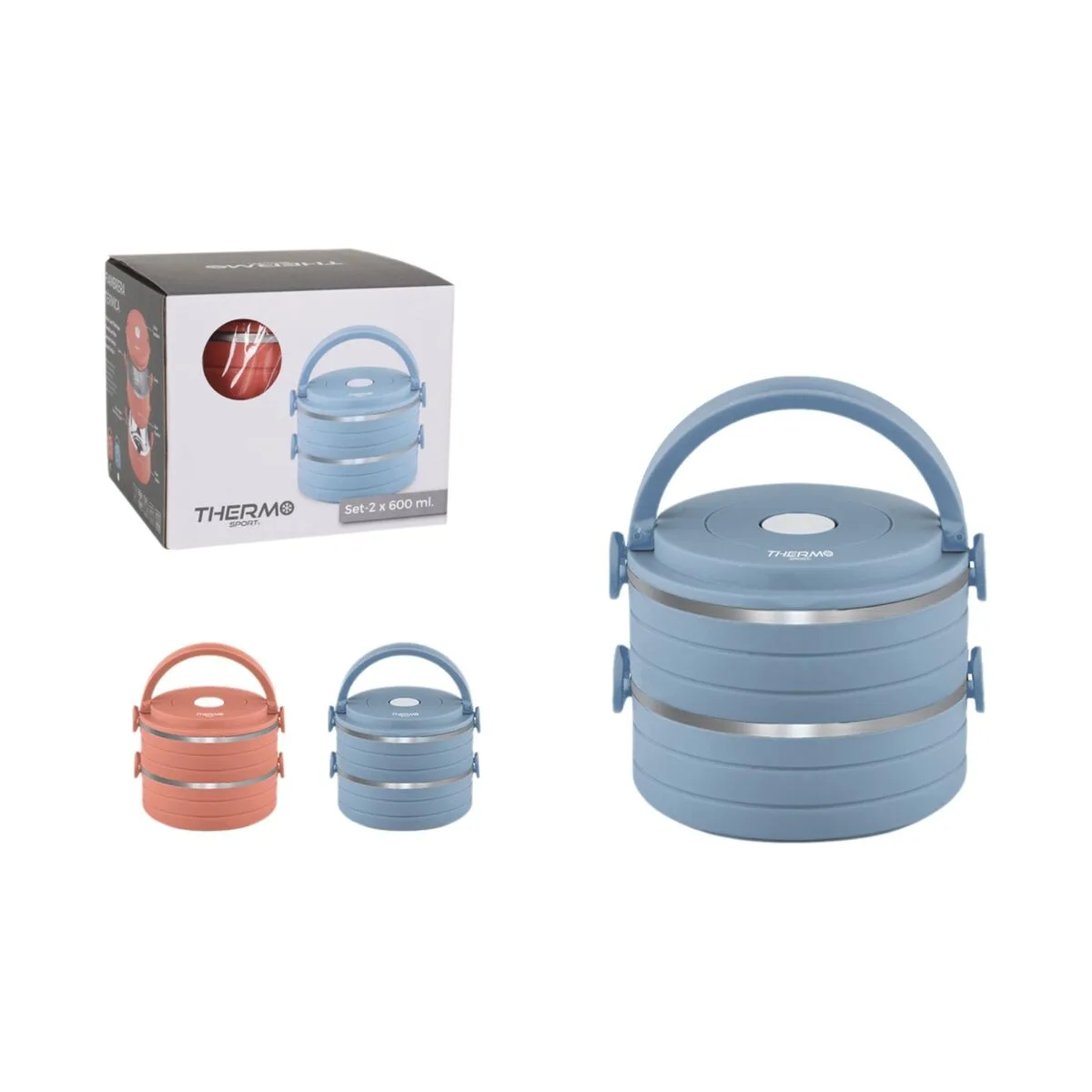 Ensemble de boites a lunch thermosport bleu rouge acier plastique 600 ml 2 pieces 6 unites s223641035. Diaytar Mode : Où l'élégance rencontre l'originalité pour un style unique.