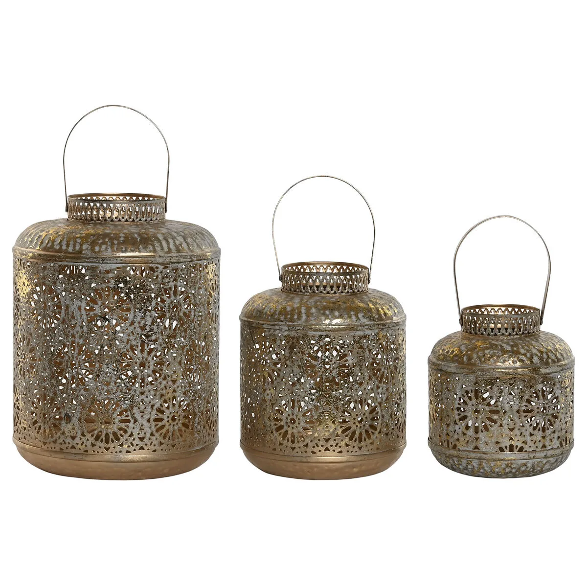 Ensemble de bougeoirs home esprit dore metal 24 x 24 x 32 cm s305840345. L'excellence à portée de clic avec la boutique en ligne Diaytar.