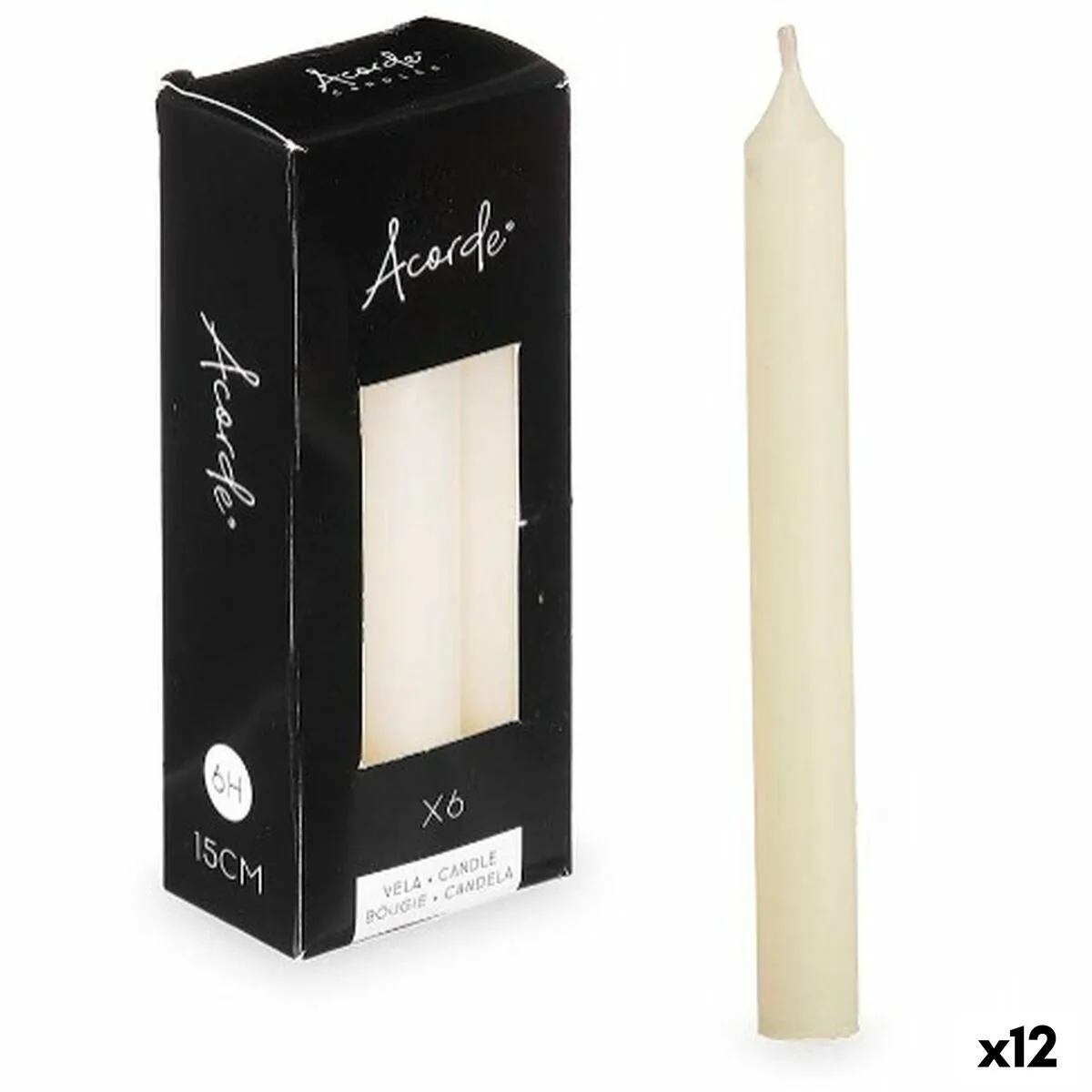 Ensemble de bougies acorde 123 b ar creme 2 x 2 x 15 cm 12 unites s363156668. Style et élégance se conjuguent parfaitement dans notre rayon mode Diaytar.