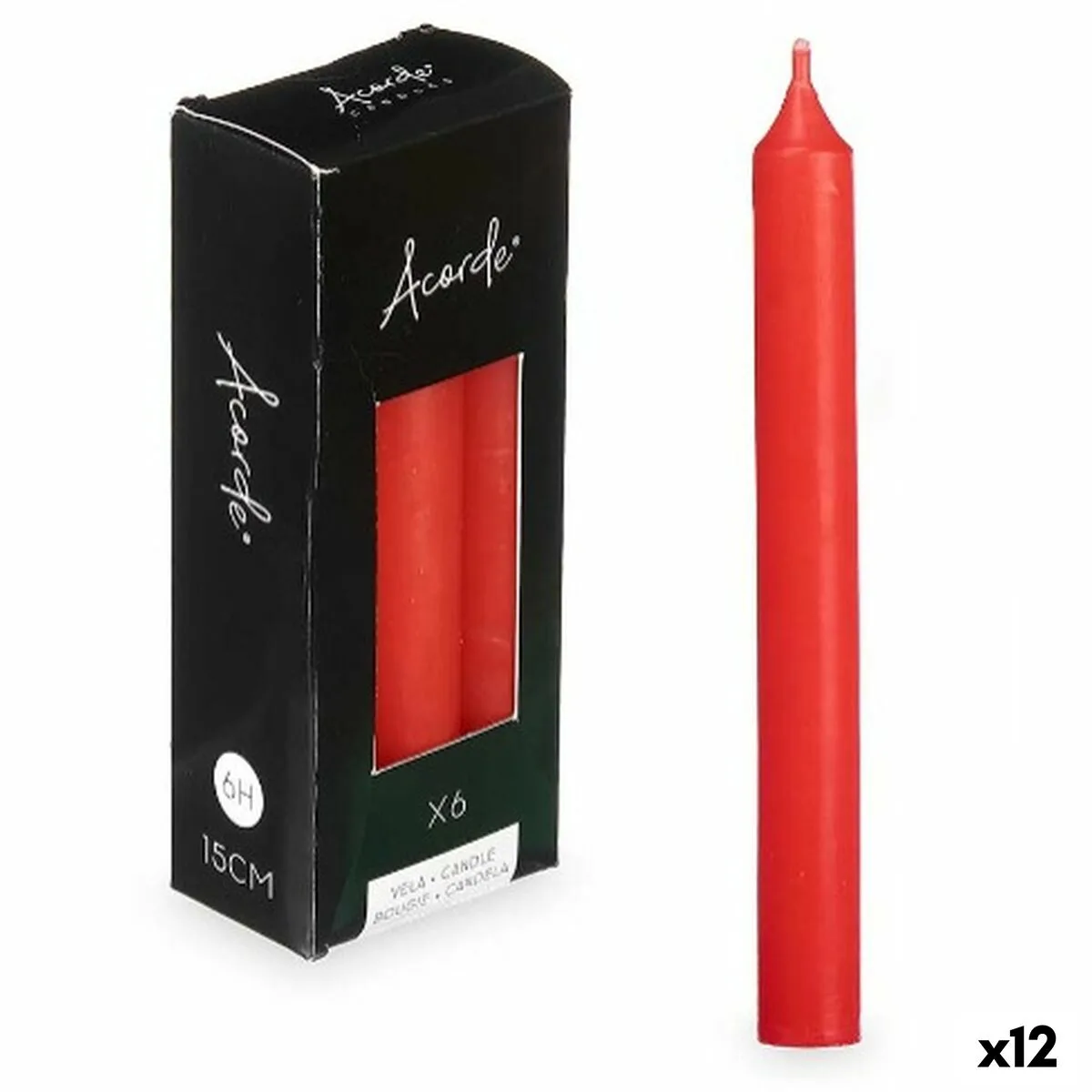 Ensemble de bougies acorde 123 c ar rouge 2 x 2 x 15 cm 12 unites s363156823. Pour un shopping sans limites : Diaytar déniche pour vous le meilleur des produits généraux, électroniques et de style de vie