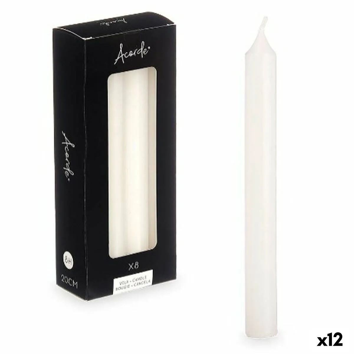 Ensemble de bougies acorde 126 a ar blanc 2 x 2 x 20 cm 12 unites s363155451. Pour ceux qui refusent de choisir entre fonctionnel et esthétique : Diaytar propose les deux dans chaque produit