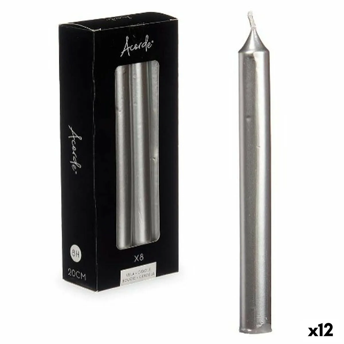 Ensemble de bougies acorde 126 e ar argente 2 x 2 x 20 cm 12 unites s363156279. Chez Diaytar, nous fusionnons l'utile à l'agréable avec une gamme complète de produits soigneusement choisis pour leur design et leur fonctionnalité