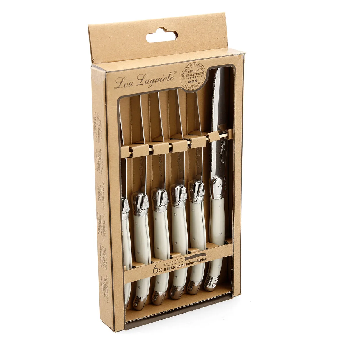 Ensemble de couteaux a viande lou laguiole rustic blanc metal 13 cm viandes 6 unites s271029951. Diaytar, c'est la rencontre parfaite entre modernité et authenticité.