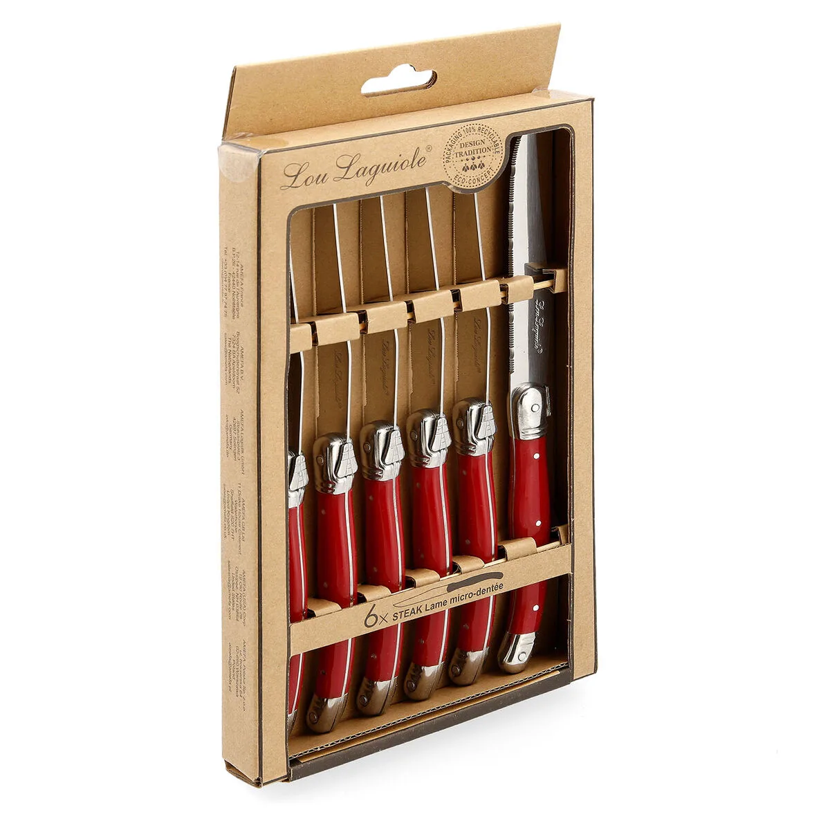 Ensemble de couteaux a viande lou laguiole rustic rouge metal 13 cm viandes 6 unites s271030061. Diaytar s'engage à vous proposer une expérience shopping unique avec des produits généraux innovants, tendance et toujours à prix attractifs